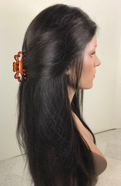 Style 948-SH / 16" Remy Human hair wig Mono Silk crown Handtied