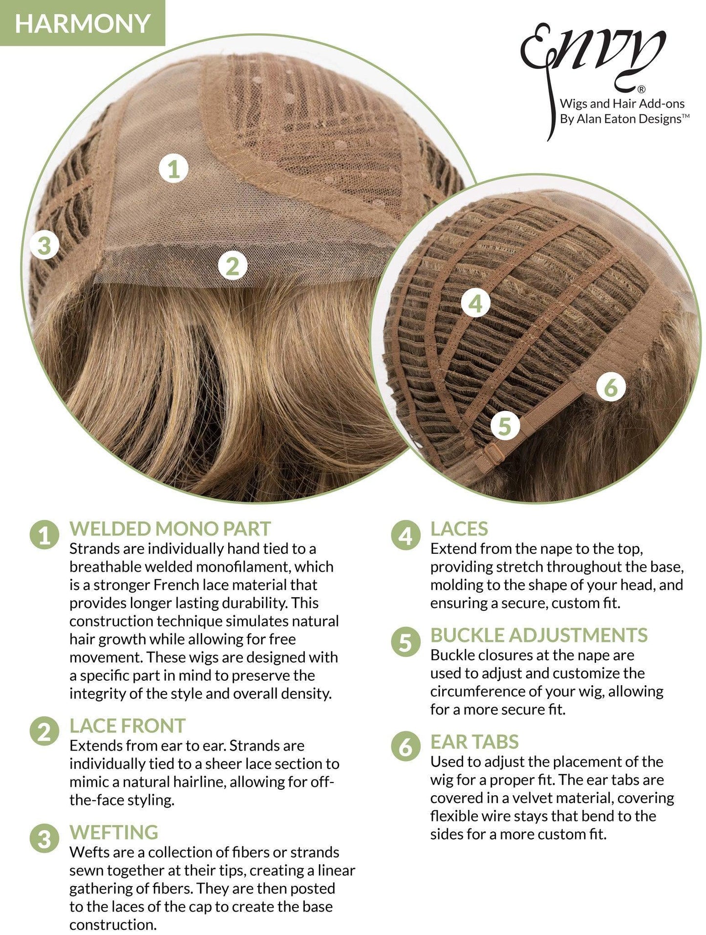 HARMONY - Lace Front Mono Part Synthetic Wig