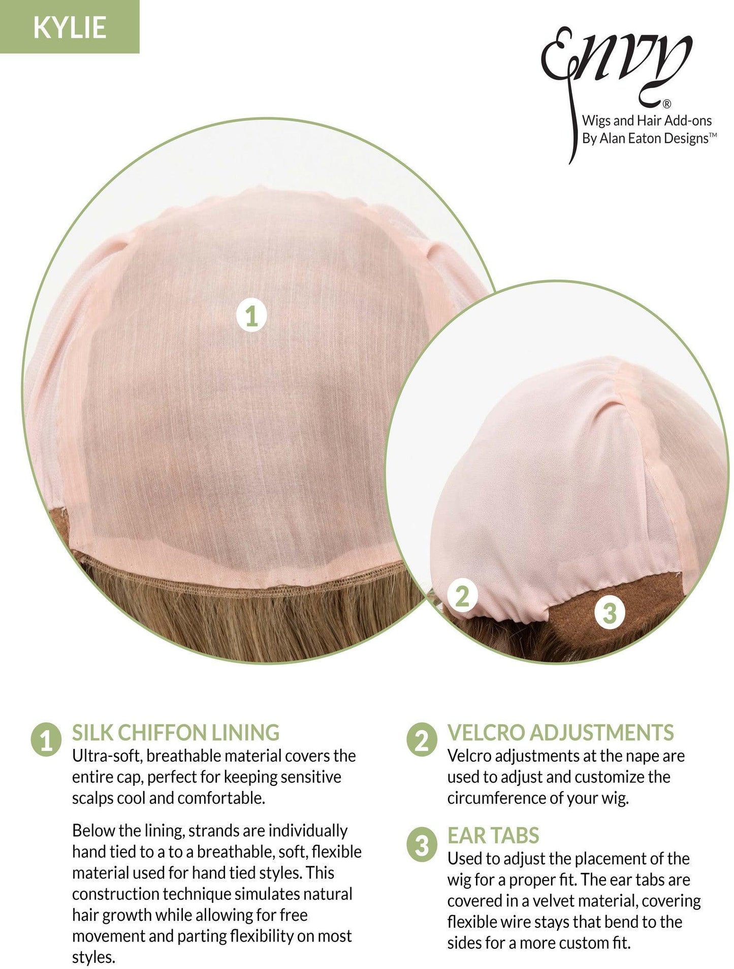 Kylie - EnvyHair Human Hair Synthetic Blend Mono Top Wig by Envy