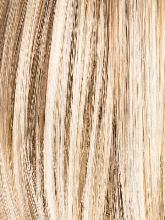 CHAMPAGNE ROOTED 22.26 | Light Beige Blonde, Medium Honey Blonde, and Platinum Blonde blend with Dark Roots