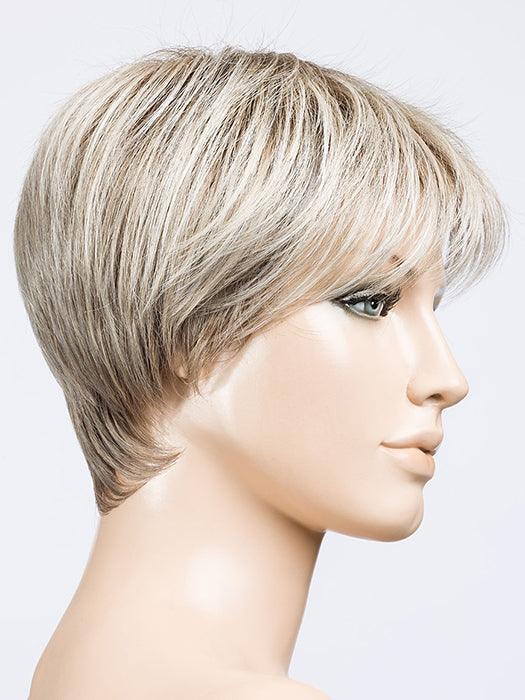 ELAN by ELLEN WILLE in METALLIC BLONDE ROOTED 101.60.51 | Pearl Platinum, Pearl White, and Grey blend with Dark Shaded Roots