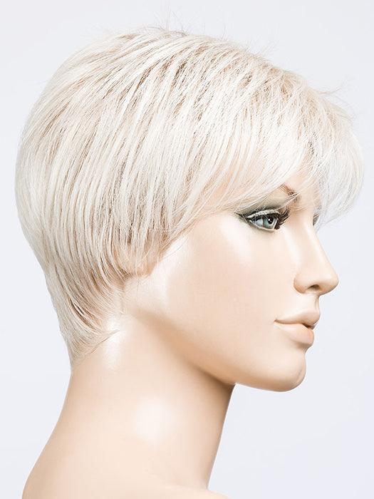 ELAN by ELLEN WILLE in PLATIN BLONDE ROOTED 61.101.1001 | Pure White, Pearl Platinum, and Winter White with Dark Shaded Roots