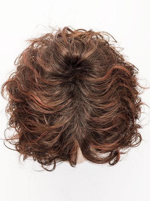 LOOP by ELLEN WILLE in AUBURN ROOTED 33.130.4 | Dark Auburn, Deep Copper Brown, and Darkest Brown blend with Dark Shaded Roots