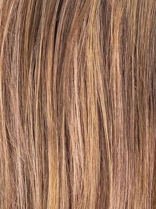 ROSEWOOD-BROWN-SHADED | Medium Brown, Caramel, and Rose Gold blend with Dark shaded Roots