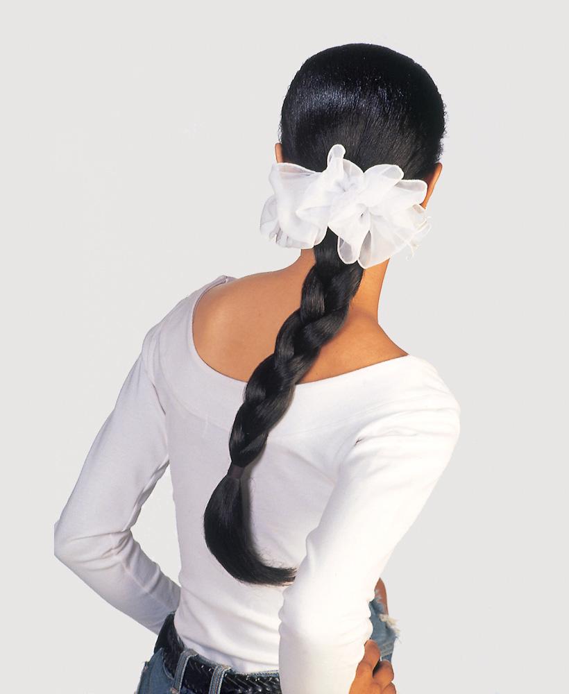 STYLE 266- 18" Braided Barrette Hair Addition Extension Switch