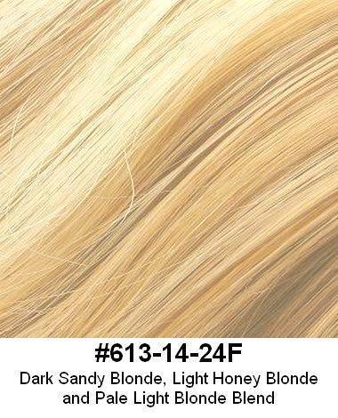 Style 249-H-IL / Human hair topper 8" x 6" base 14" long Extension