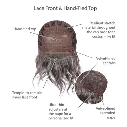 SWEET TALK LUXURY a Temple-To-Temple Lace Front Handtied Top Wig by Gabor