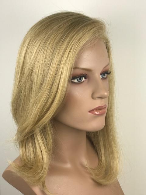 Style 249-H-IL / Human hair topper 8" x 6" base 14" long Extension