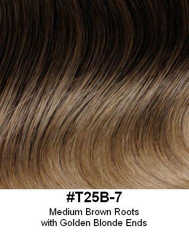 Style 249-H-IL / Human hair topper 8" x 6" base 14" long Extension