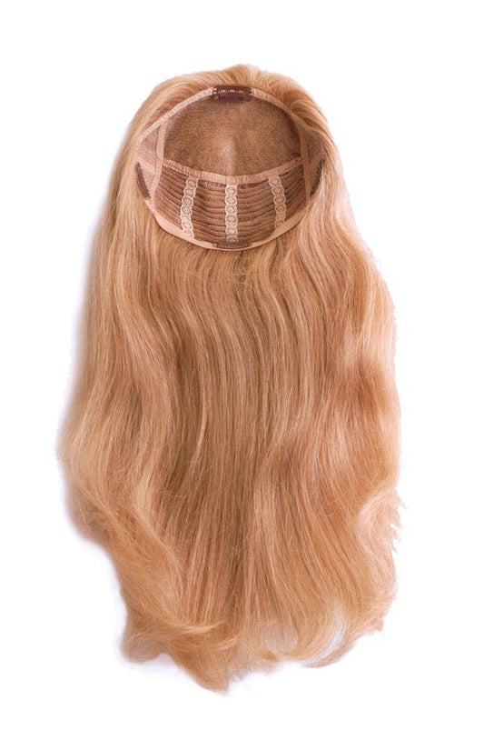 STYLE# 307-H: FALL / Human 16" Remi hair fall / larger 3/4 demi-cap coverage