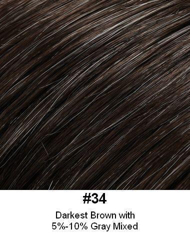 Style 137H- 6"x5" base 12" Long Human Hair Topper Mono Top Mesh base