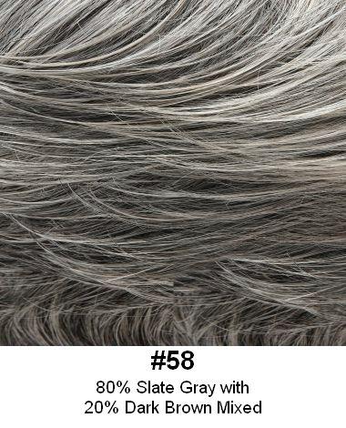 Style 118-H Human hair topper 8" Long 6"x6" Base mono silk base