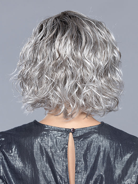 GIRL MONO LARGE by ELLEN WILLE in STONE GREY ROOTED 56.60.58 | Dark/Lightest Brown and Lightest Blonde blended with Pearl White and a Grey Blend with Shaded Roots