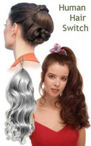 Transform Your Style: 20" Human Hair Switch | Chignon & Braid Hair Addition | Look of Love