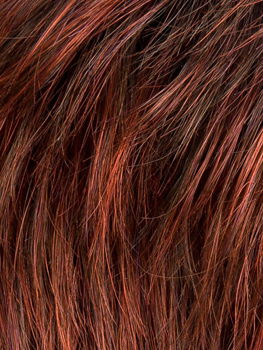 HOT FLAME ROOTED 132.133.6 | Bright Cherry Red and Dark Burgundy Mix with Dark Roots