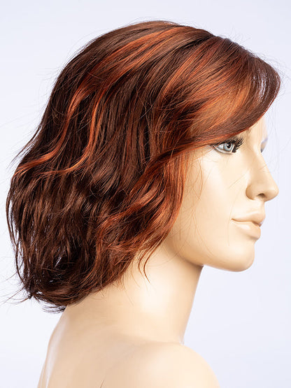 AUBURN LIGHTED 33.13 | Dark Brown and Dark Auburn blend with Bright Copper Red with Highlighted Bangs