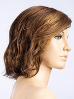 CHOCOLATE LIGHTED 830.27 | Medium Brown blended with Light Auburn and Dark Strawberry Blonde and Highlighted Bangs