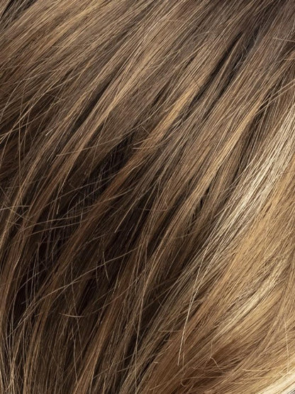 MOCCA LIGHTED 12.830.20 | Medium/Lightest Brown blended with Light Auburn and Light Strawberry Blonde and Highlighted Bangs
