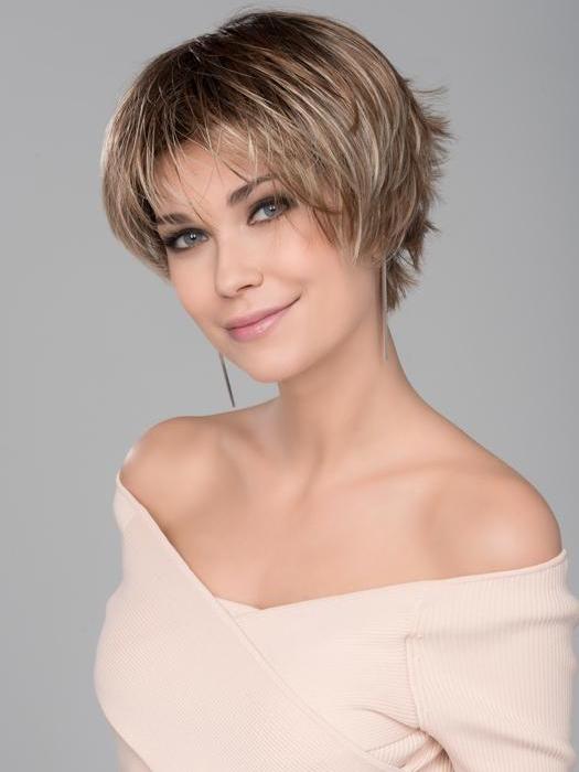SKY by ELLEN WILLE in DARK SAND ROOTED 12.22.27 | Lightest Brown with Light Neutral Blonde and Dark Strawberry Blonde Blend with Shaded Roots