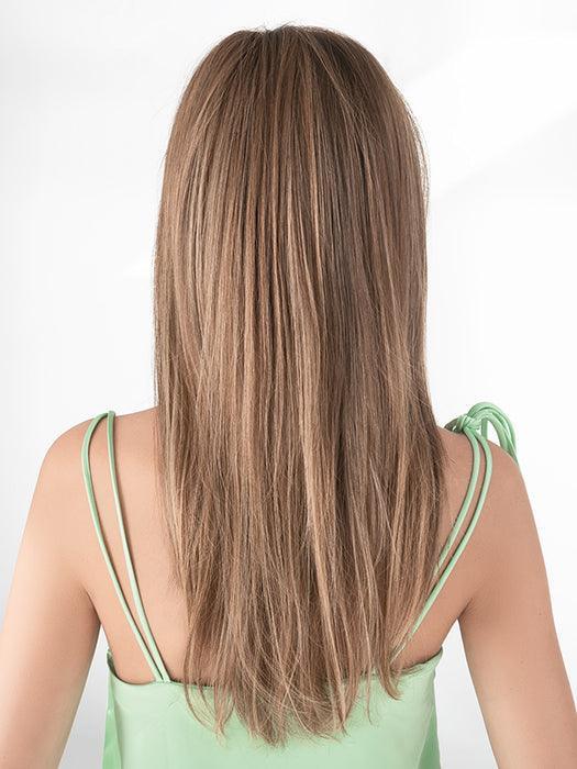 MIRAGE by ELLEN WILLE in LIGHT-BERNSTEIN-ROOTED 27.12.26 | Light Auburn, Light Honey Blonde, and Light Reddish Brown blend and Dark Roots