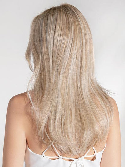 MIRAGE by ELLEN WILLE in CHAMPAGNE-ROOTED 24.25.20 | Light Beige Blonde, Medium Honey Blonde, and Platinum Blonde blend with Dark Roots