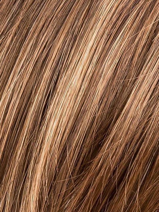 HOT MOCCA ROOTED 830.27.20 | Medium Brown Blended with Light Auburn and Dark/Light Strawberry Blonde Blend and Shaded Roots