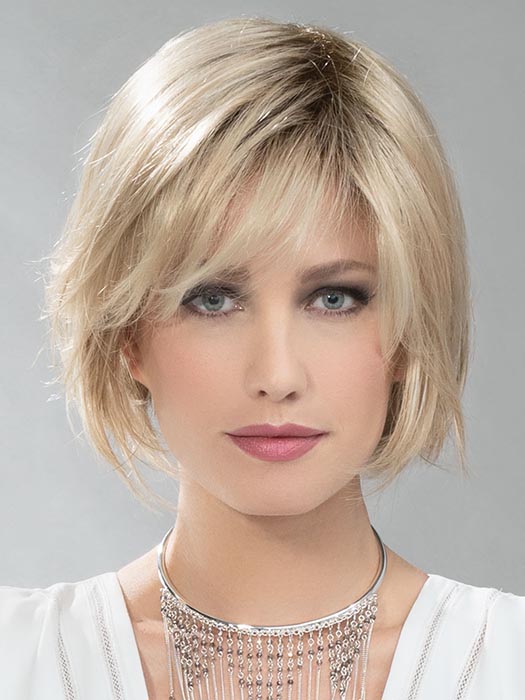 RULE by ELLEN WILLE in CHAMPAGNE TONED 22.16.25 | Light Neutral Blonde and Medium Blonde with Lightest Golden Blonde Blend and Shaded Roots (Bangs customized for photo shoot)